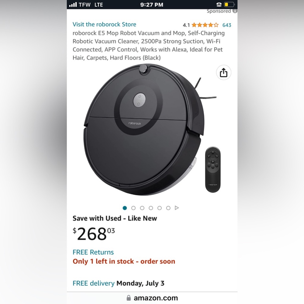 ROBOROCK E5 Brand new robot vacuum in box!